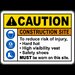 To Reduce Risk of Injury PPE Sign